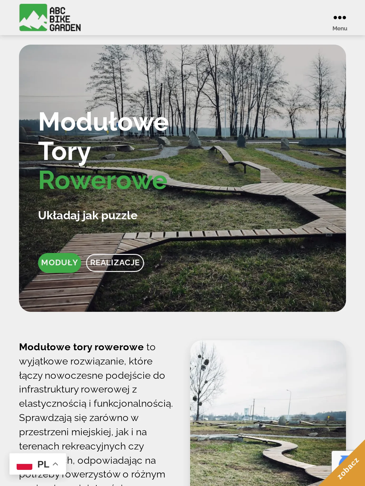 ABC Bike Garden - widok tablet