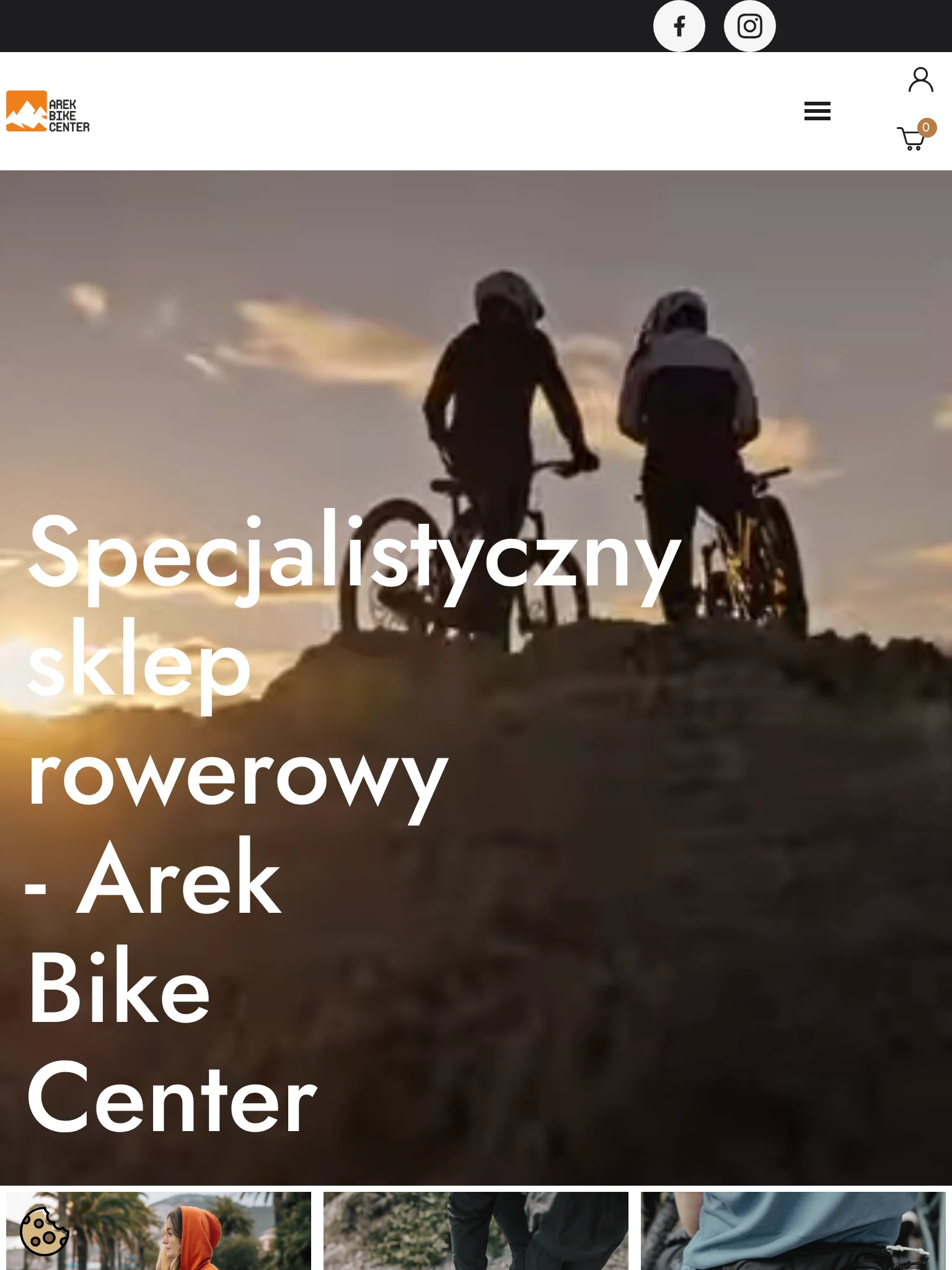 Arek Bike Center - widok tablet